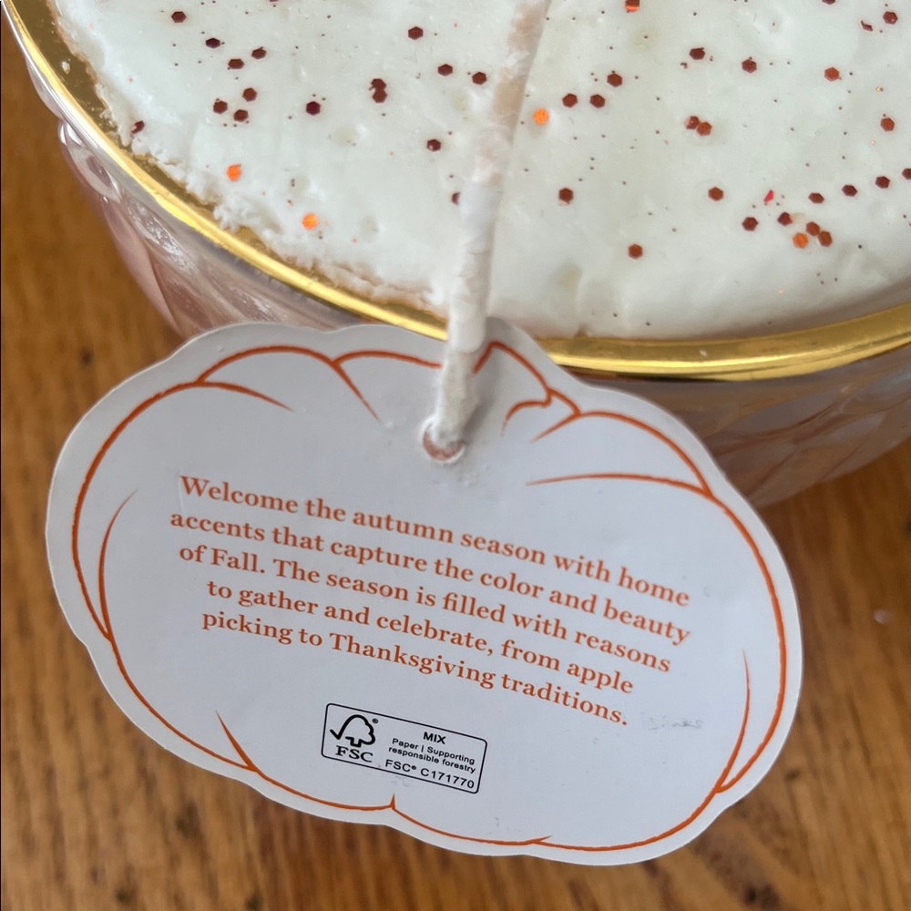 New!!! Martha Stewart Pumpkin Chai Candle - White and Orange - Picture 2 of 8